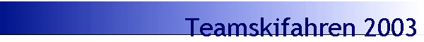 Teamskifahren 2003